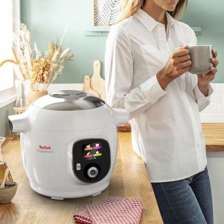 Multicooker inteligent cu gatire sub presiune Tefal Cook4Me+ CY851130, vas cu invelis ceramic antiaderent 6L, aparat de gatit sub presiune, aplicati [3]