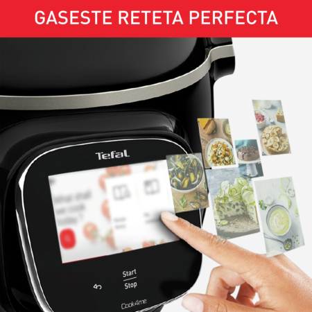 Multicooker inteligent cu gatire sub presiune Tefal Cook4me Touch CY912831 cu conexiune WiFi, aplicatie dedicata, 13 programe de gatire, ecran tac [6]