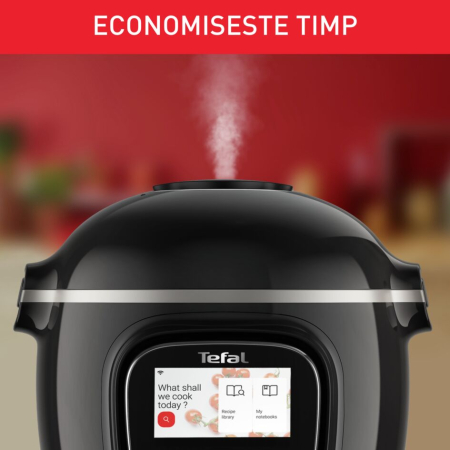 Multicooker inteligent cu gatire sub presiune Tefal Cook4me Touch CY912831 cu conexiune WiFi, aplicatie dedicata, 13 programe de gatire, ecran tac [3]