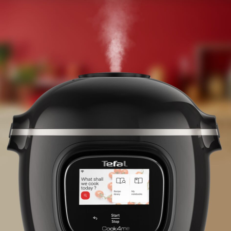 Multicooker inteligent cu gatire sub presiune Tefal Cook4me Touch CY912831 cu conexiune WiFi, aplicatie dedicata, 13 programe de gatire, ecran tac [10]