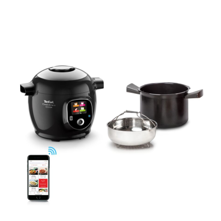 Multicooker inteligent Tefal Cook4Me+ Connect CY855830, aparat de gatit sub presiune cu conexiune bluethooth, vas cu invelis ceramic antiaderent 6L, [11]