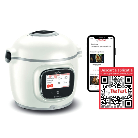 Bucatarie - Multicooker inteligent Tefal Cook4me Touch Pro CY9441F2, 1600W, vas cu invelis ceramic antiaderent 6L, 13 programe de gatire, cantar integrat, 250