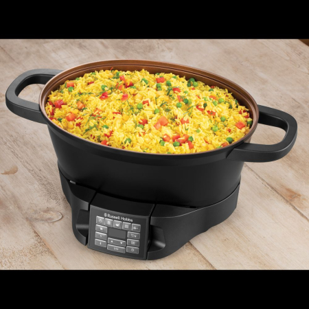 Multicooker Russell Hobbs Good to Go, multiple functii gatit, vas antiaderent, afisaj digital, timer programabil, negru [3]