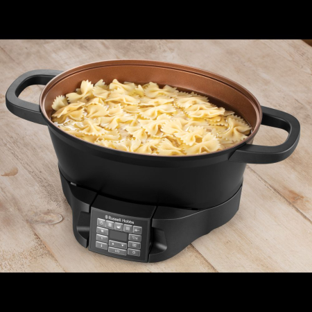 Multicooker Russell Hobbs Good to Go, multiple functii gatit, vas antiaderent, afisaj digital, timer programabil, negru [5]