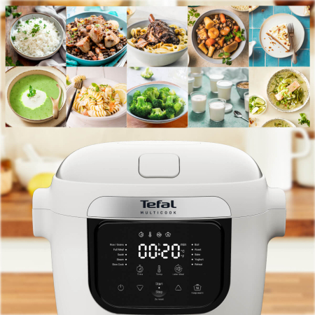 Multicooker Tefal Multicook Basic MY700BF0, 700W, 6 L, 10 programe de gatire, temperatura ajustabila, functie pastrare la cald, bol cu 2 manere, [4]