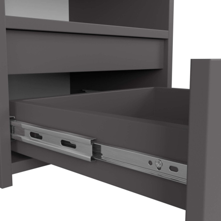 Noptiera cu 1 sertar, PAL laminat 16mm, 40x35x40 cm, gri [2]