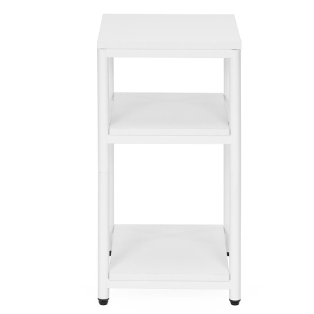 Noptiera cu 3 rafturi din PAL si cadru metalic, 35x31x59 cm, alb [10]
