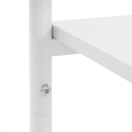 Noptiera cu 3 rafturi din PAL si cadru metalic, 35x31x59 cm, alb [4]