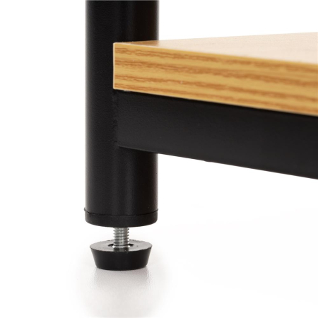 Noptiera cu 3 rafturi din PAL si cadru metalic, 35x31x59 cm, maro natur [6]