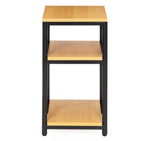 Noptiera cu 3 rafturi din PAL si cadru metalic, 35x31x59 cm, maro natur [11]