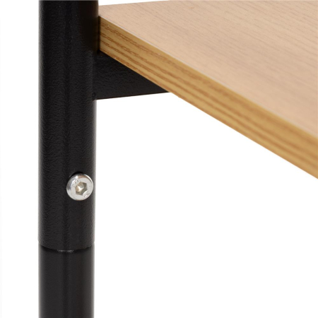 Noptiera cu 3 rafturi din PAL si cadru metalic, 35x31x59 cm, maro natur [4]