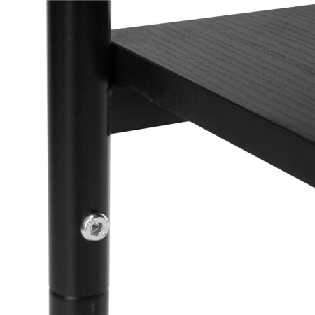 Noptiera cu 3 rafturi din PAL si cadru metalic, 35x31x59 cm, negru [4]