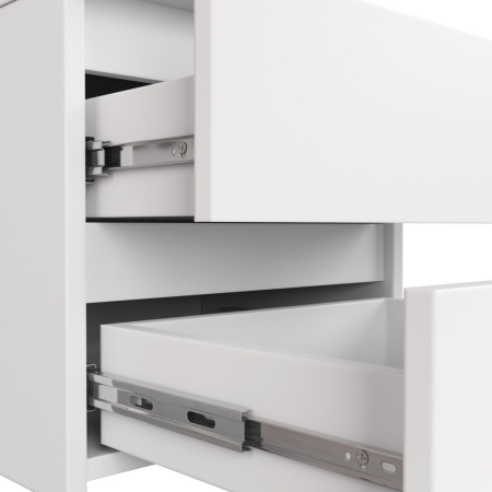 Noptiera cu 3 sertare, PAL laminat 16 mm, 40x35x57 cm, alb [5]