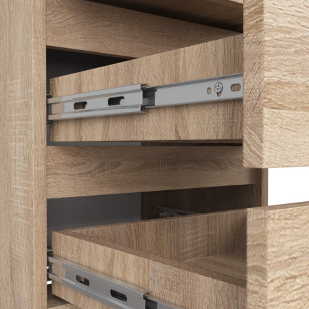 Noptiera cu 3 sertare, PAL laminat 16 mm, 40x35x57 cm, stejar sonoma [5]