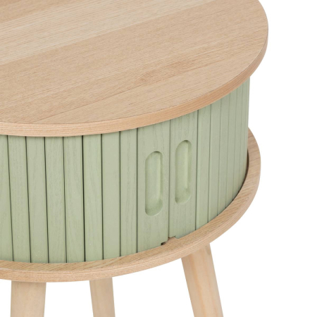 Noptiera rotunda Nysos cu 2 usi glisante si raft interior, 40x54 cm, verde [3]