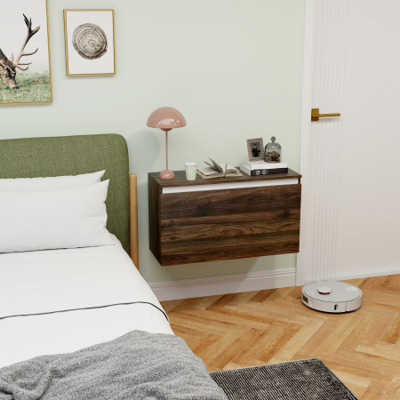  Noptiera Suspendata - Sertar Depozitare, 80×30×45 cm, Maro [5]