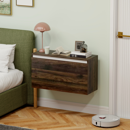  Noptiera Suspendata - Sertar Depozitare, 80×30×45 cm, Maro [1]