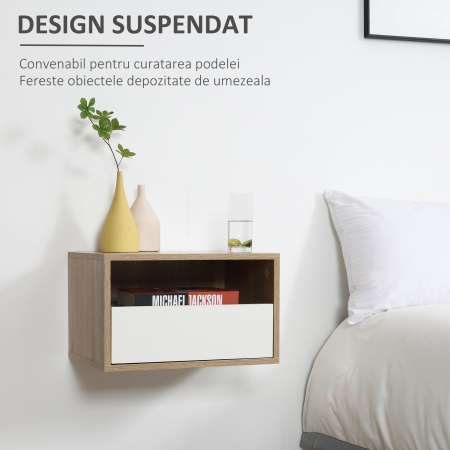  Noptiere Suspendate - Set 2 cu Sertar si Raft [3]