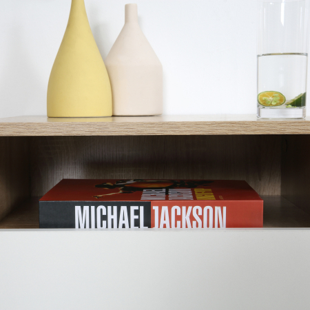  Noptiere Suspendate - Set 2 cu Sertar si Raft [7]