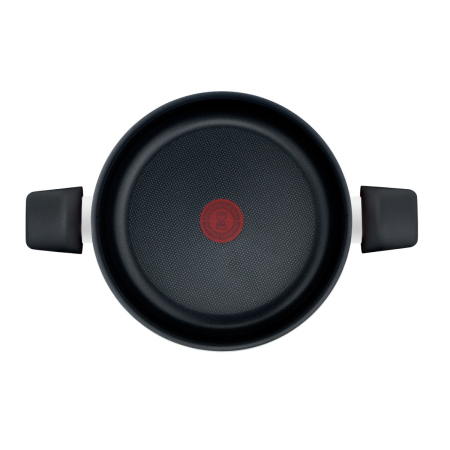 Oala cu capac Tefal Easy Series B5924602, 24 cm, 2.67 L, aluminiu, invelis antiaderent Titanium, indicator Thermo-Signal™, capac din sticla, margini [1]