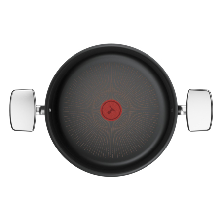 Oala cu capac Tefal Excellence+ G3284653, 24 cm, 5 L, invelis antiaderent, tehnologie FUSIONCORE, Thermo-Signal™, manere nituite, aluminiu, inductie [3]