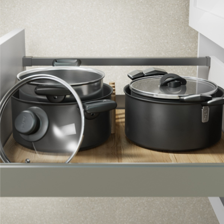 Oala cu capac Tefal Excellence+ G3285353, 28 cm, 8.4 L, invelis antiaderent, tehnologie FUSIONCORE, Thermo-Signal™, manere nituite, aluminiu, induct [1]