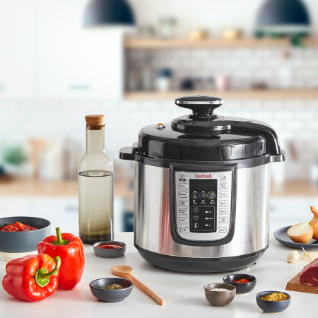 Oala sub presiune electrica Tefal One Pot CY505EE0, 1200W, 5.8L, 25 de programe, functie pastrare la cald, temperatura - timp ajustabile, negru & [7]