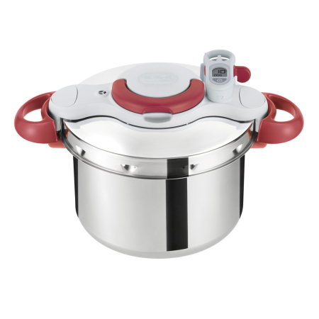 Oala sub presiune Tefal ClipsoMinut Perfect P4620733, 6 L, compatibil cu inductia, inox, indicator de presiune, 5 puncte de securitate, argintiu [8]