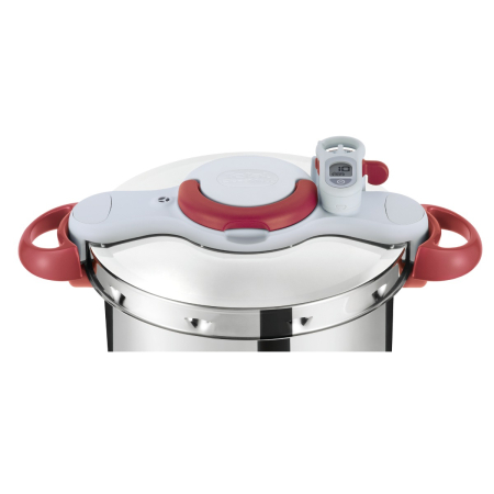Oala sub presiune Tefal ClipsoMinut Perfect P4620733, 6 L, compatibil cu inductia, inox, indicator de presiune, 5 puncte de securitate, argintiu [9]