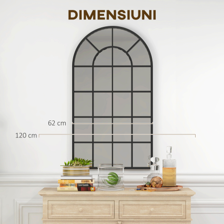  Oglinda Arcuita cu Cadrul Metalic - Design Modern [6]