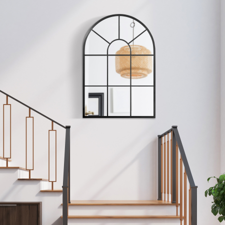  Oglinda Arcuita de Perete 91×60 cm, Negru Elegant [5]