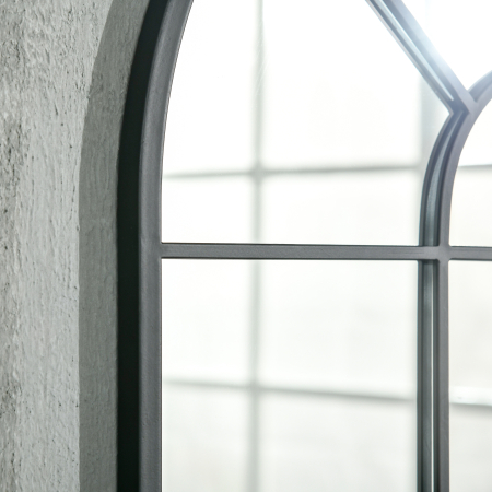  Oglinda Arcuita de Perete 91×60 cm, Negru Elegant [6]