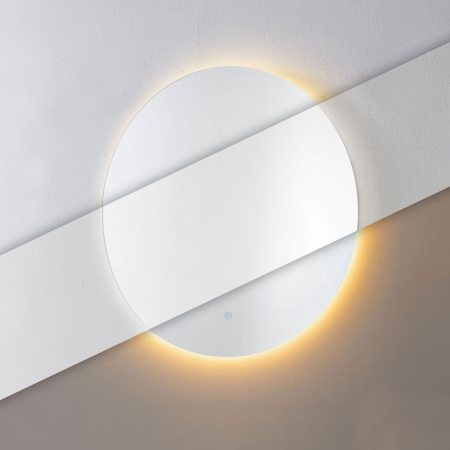 Oglinda baie LED rotunda cu functie anti-aburire, iluminare perimetrala reglabila cu control tactil, 60 cm [4]