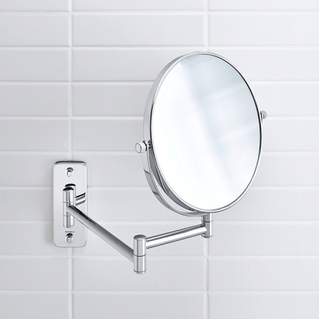 Oglinda cosmetica Duravit 0099121000, D-Code, pivotanta, numar orificii instalare 2, tip instalare pe perete, crom [3]