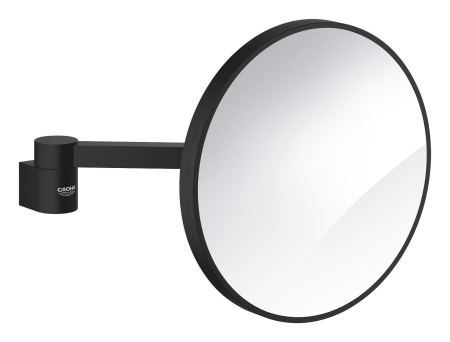 Baie - Oglinda cosmetica Grohe 102279KF00, Selection, pe perete, 7X, pivotanta, metal/sticla, mat, negru