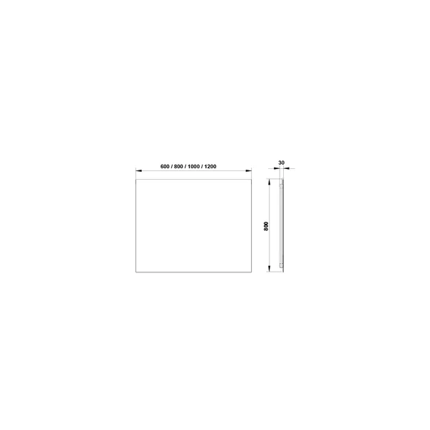Oglinda cu iluminare Led Gala Kuadrant 100x80 cm negru [1]