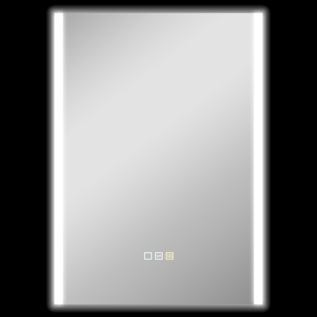 Dormitor & birou -  Oglinda de Baie cu Lumina LED in 3 Culori si Functie Memorie, din Sticla Temperata, 70x50x3 cm, Argintiu