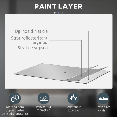  Oglinda de Baie cu Lumini LED Reglabile, Comutatoare Touch si Design Anti-aburire, Ø60 cm [7]