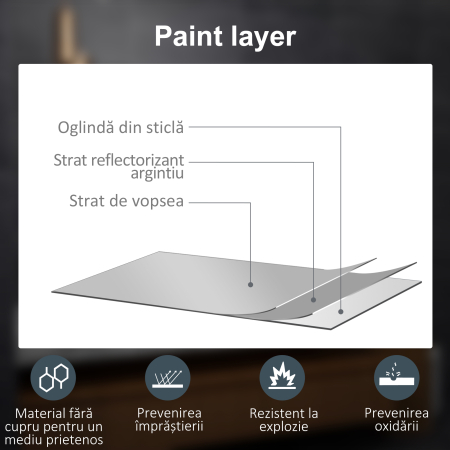  Oglinda de Baie cu Lumini LED Reglabile, Comutatoare Touch si Functie Antiaburire, 70x50 cm [7]