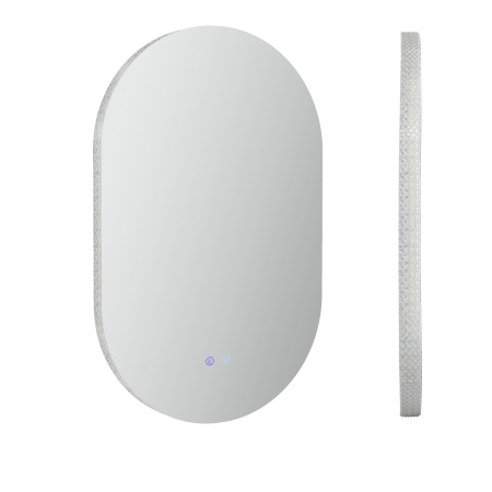 Dormitor & birou -  Oglinda de Baie LED Antiaburire cu Luminozitate Reglabila, din Sticla si Aluminiu, 81x51x4.5 cm