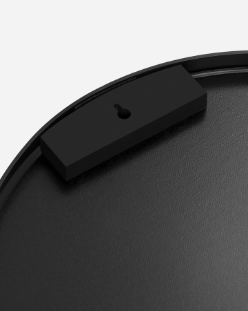 Oglinda de perete SONGMICS, oglinda rotunda, oglinda de baie, diametru 61 cm, cadru metalic, pentru sufragerie, dormitor, baie, hol, negru [9]