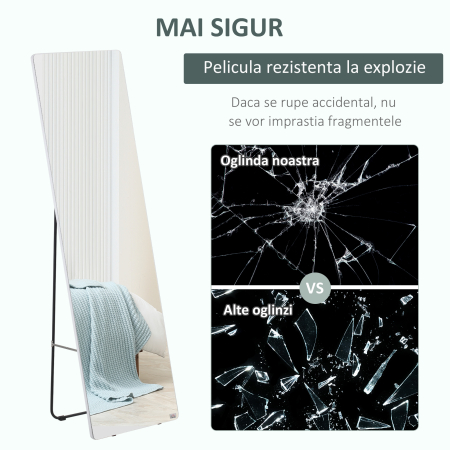  Oglinda de toaleta, suspendata sau inclinata, din aliaj de aluminiu, argintiu [6]