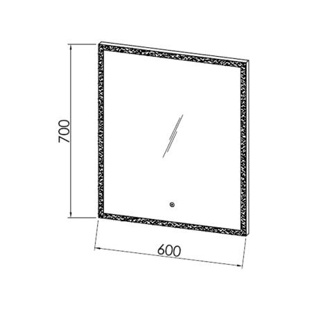 Oglinda dreptunghiulara, Kolpasan, Drava, cu iluminare LED, 60 x 70 cm [2]