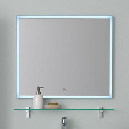 Mobilier pentru baie - Oglinda dreptunghiulara, Kolpasan, Drava, cu iluminare LED, 60 x 70 cm