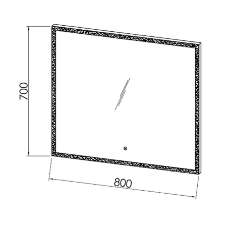 Oglinda dreptunghiulara, Kolpasan, Drava, cu iluminare LED, 80 x 70 cm [2]