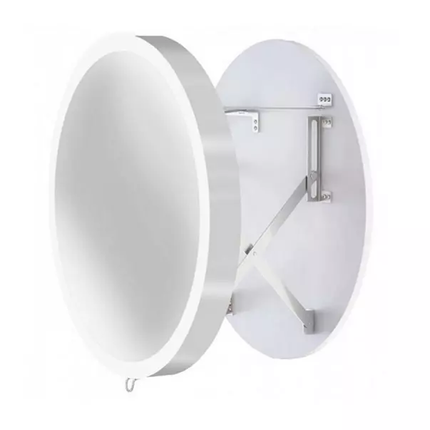 Oglinda extensibila cu iluminare LED Miior Moon 60 cm rama aluminiu mat [6]