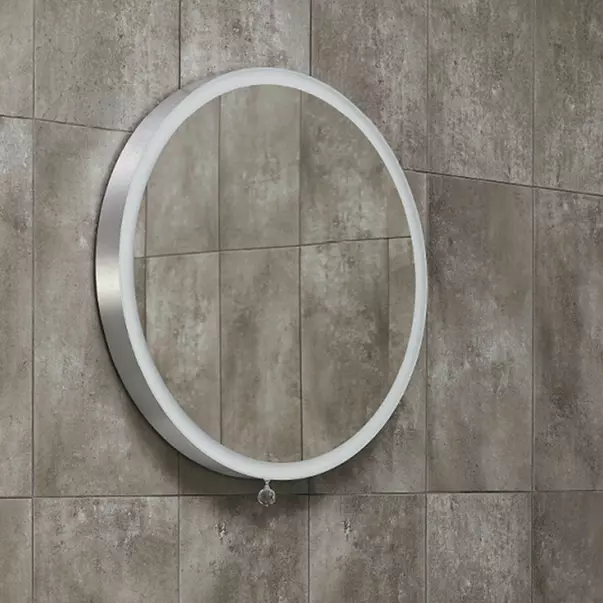 Oglinda extensibila cu iluminare LED Miior Moon 60 cm rama aluminiu mat [3]