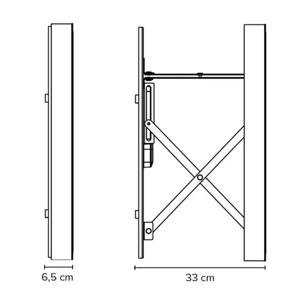 Oglinda extensibila cu iluminare LED Miior Moon 60 cm rama aluminiu mat [10]