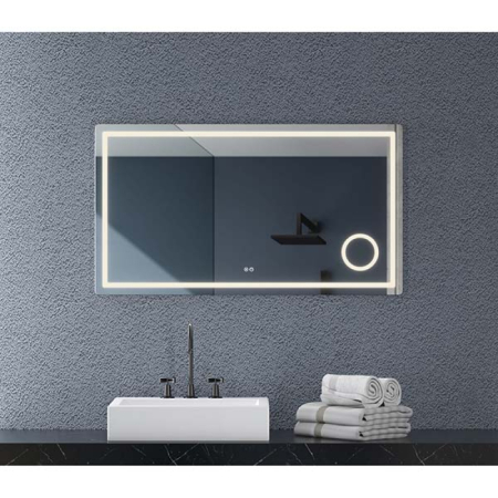 Oglinda Fluminia, Cleopatra-120, dreptunghiulara, cu iluminare LED si lupa cosmetica [3]