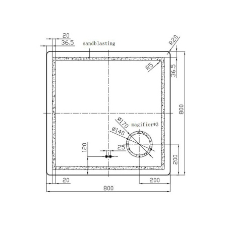 Oglinda, Fluminia, Cleopatra-80, patrata, cu iluminare LED si lupa cosmetica [8]